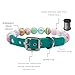 Adjustable Pet Collar For Small Medium And Large Dogs Beaded Silicone Dog Necklace Handmade Girl Bling Fancy Female Cats Pretty Pearls Perla Cute Rinbow Heavy Duty (Easter)