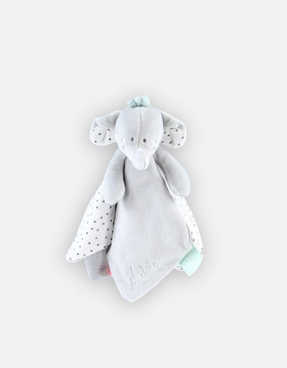 Noukie's Comforter for children - Veloudoux comforter - Anna the elephant - multifunctional - grey/white - 1 piece
