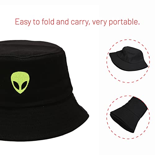 Image of Cotton Bucket Hat for Women Men Summer Travel Sun Beach Bucket Cap, Unisex Outdoor Fisherman Hat