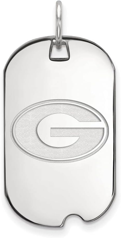 Sterling Silver LogoArt University of Georgia Small Dog Tag