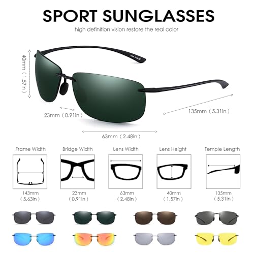 Image of JIM HALO Men's Sport Non Polarization Sunglasses