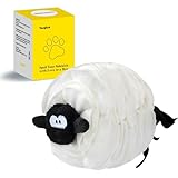 Tierglück Sheep Shape Snuffle Ball for Dogs - Interactive Puzzle Toy & Treat Dispenser Mat, Slow Feeder to Relieve Puppy Boredom and Anxiety (Upgraded Squeaky)