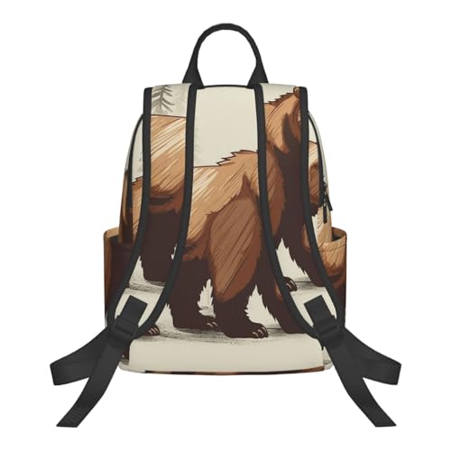 Casual Backpack for Women Men Animal Bear Lightweight Daypack Large Capacity Nurse Bag3