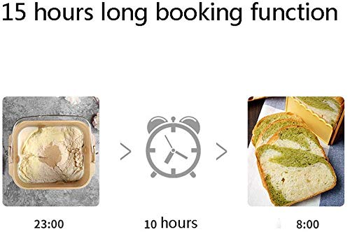 ALYR Automatische Brotbackmaschine, Brotbackautomaten Programmierbar 19 Programme Start-Verzögerungs-Funktion 1 Stunde… – Bild 3