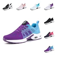 Hitmars Laufschuhe Damen Sportschuhe Turnschuhe Frauen Luftpolster Leicht Straßenlaufschuhe Stoßdämpfend Sneaker Atmungsaktiv rutschfest Fitness Running Outdoor UDI1-Lila EU38