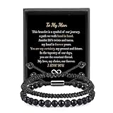Birthday Gifts for Men Beaded Bracelets: To My Man Bracelet Infinity Knot I Love You Gifts for Him - Inspirational Unique Gifts for Men Christmas Anniversary Valentines Fathers Birthday Gift Ideas