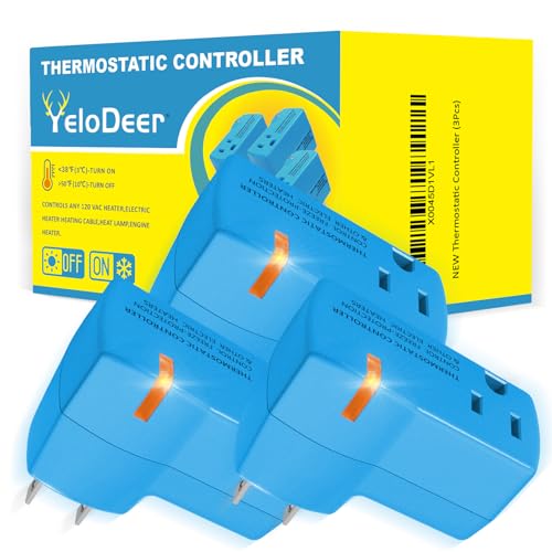 3 PCS Upgraded Thermostat Outlet for Greenhouse and Well