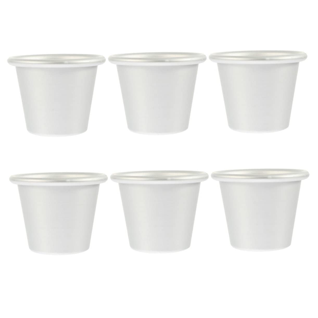 OKUMEYR 6Pcs Round Baking Mould Nonstick Pudding Moulds Cake for Home Baking and Professional Use for Puddings and Cakes