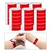 JISADER 600 Pieces Paper Wristband Bracelet Waterproof ID Band Lightweight Armband for Event Concert Suitable for Gift Giving Music Festivals, Red