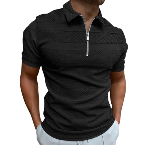 Men's Leisure Fashion Stripe Contrast Design Lapel Button Long Sleeve Tops Mens Small T Shirts Mens Shirts