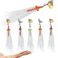 Dovesun 5 Stück Fliegenfischen Köder Angelköder Verrückter Charlie Fliegenfischen Fliegen zum Nassfischen Fliegen zum Fischen Köder mit Angeln Spinner für Bass Sonnenbarsch, Hecht #10