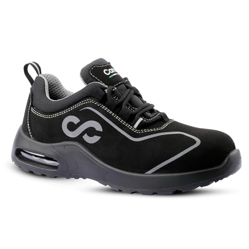 Image of Milan S1 Black Vegan Fibre Toe Safety Shoes for Men & Women