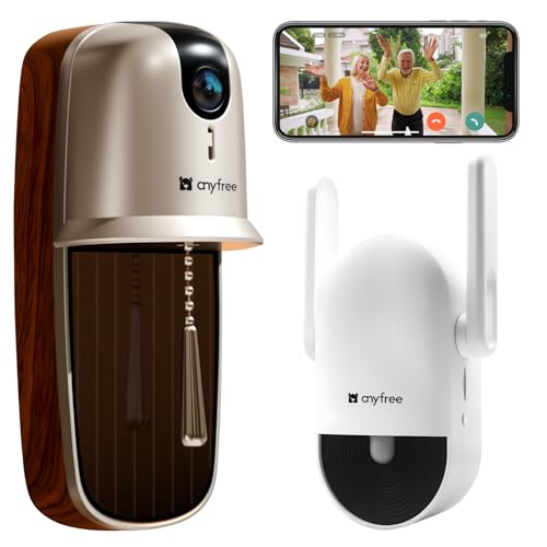 anyfree Doorbell Camera Wireless with Chime, HDR Smart WiFi Video Doorbell with PIR Motion Detection & AI Human, 2.4 / 5Ghz, Solar Assist Battery,Night Vision,2-Way Talk,SD Card & AWS Cloud Storage