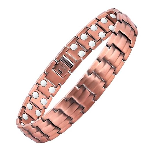 Copper and Magnetic Bracelet for Men Large Copper Bracelet 8.5" Adjustable Pain Relief for Arthritis and Carpal Tunnel Migraines Tennis Elbow