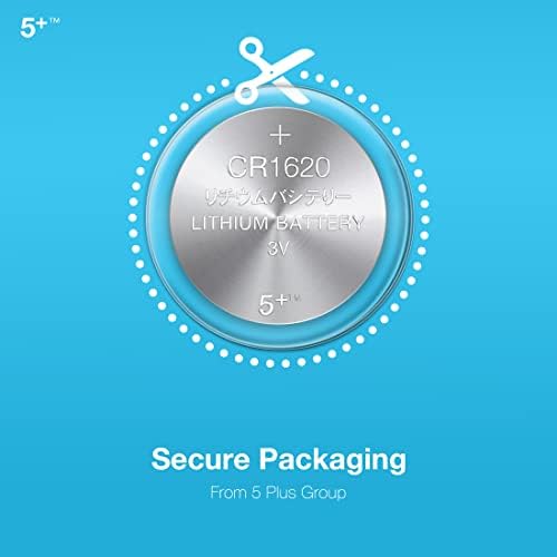 5Plus Group 10 Pcs CR1620 CR 1620 DL1620 ECR1620 3V Lithium Battery Suitable for Use in Keyfobs, Scales, Toys, Led lights, wearables and medical devices, etc