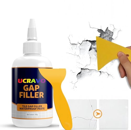UCRAVO 280ML Waterproof Tile Caulking Agent Glue Tile Gap Repair Filler, Tile Gap Refill Agent, Tile Refill Agent Tile Coating Cleaner Tile Sealer Repair Glue Repair Kit for Living Room Floor, Ceramic (B0D6KHP8YL) Amazon Price History, Amazon Price Tracker