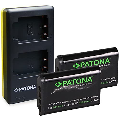 Caricabatteria per la Batteria: NP-BX1. Input: Micro USB / USB-C DC 5V / 2,1A Output: DC 4.2V / 700mA x1 / 700mA x2 (CH1 / CH2)