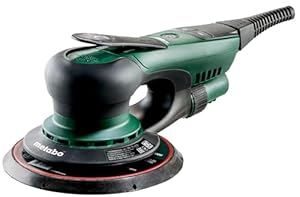 metabo Exzenterschleifer SXE 150-2.5 BL - 350 W, 150 mm Schleifteller - Leicht & flach, VTC Elektronik, hohe Oberflächenqualität, Staubabsaugung - Für Holz- und Metallbearbeitung - Inkl. metaBOX