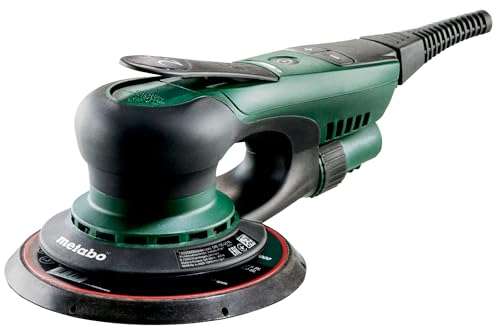 metabo Exzenterschleifer SXE 150-2.5 BL - 350 W, 150 mm Schleifteller - Leicht & flach, VTC Elektronik, hohe Oberflächenqualität, Staubabsaugung - Für Holz- und Metallbearbeitung - Inkl. metaBOX