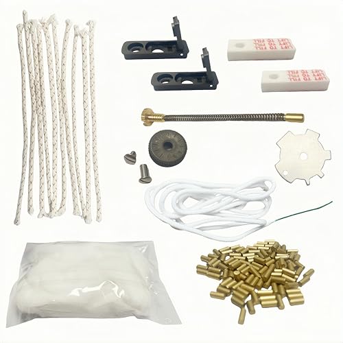 Lighter Repair Kit，Flint and Wick Set Compatible with Zippo Lighters,Flint Stones,Copper Cotton Wick,Flint Spring, Cotton, Cotton Felt Pad & Rubber Felt Pad,Wick with Needle,Flint Wheel Set