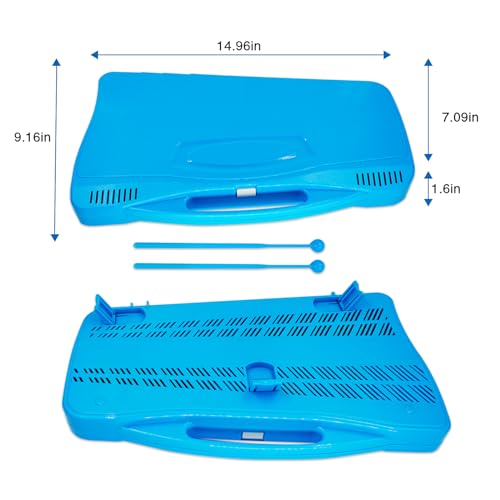 Image of Xylophone 25 Notes Xylophone Glockenspiel for Kids Metal Percussion Instrument with Case Two Safe Mallets, Perfectly Tuned Music Teaching, Gifts(Blue)
