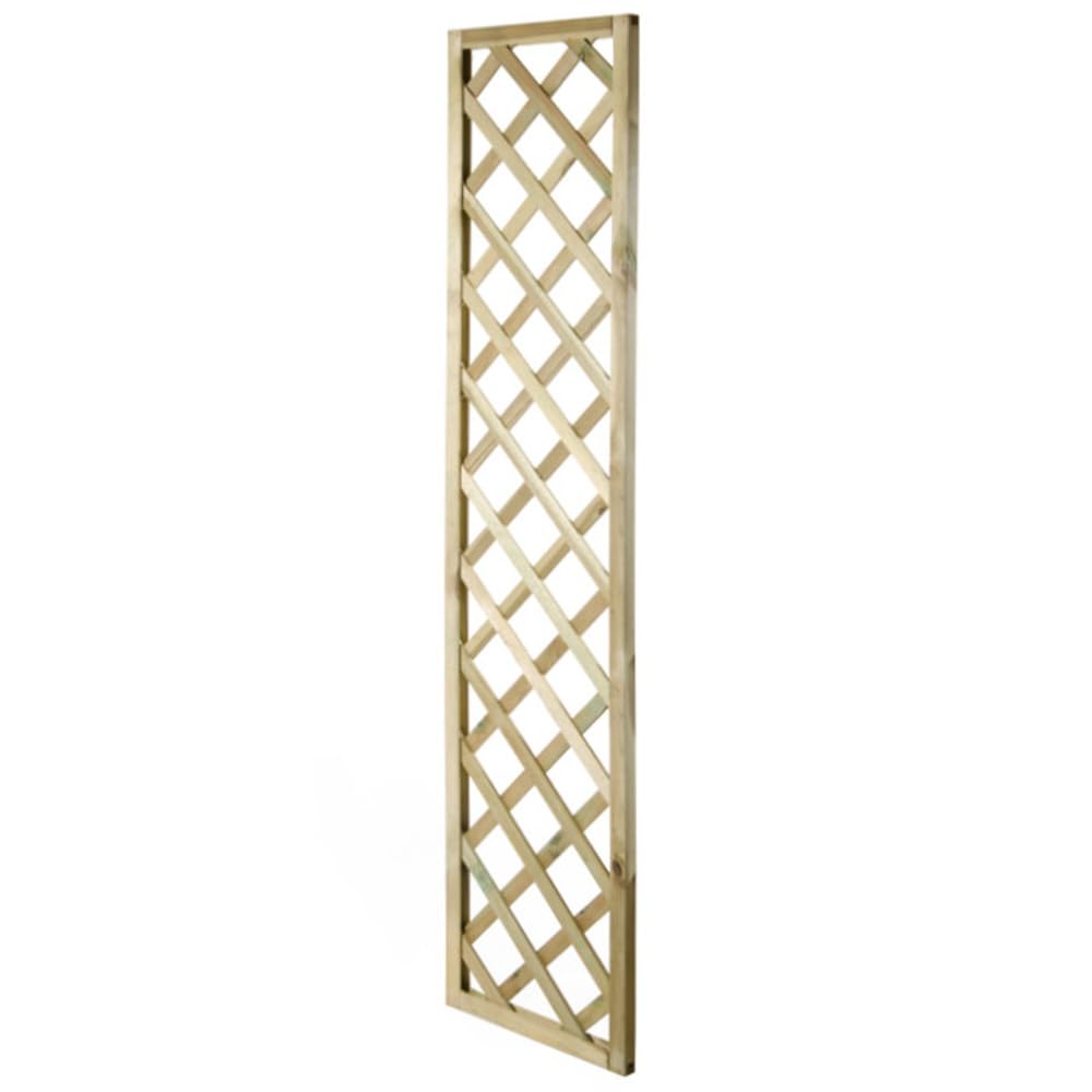 VERDELOOK | Grigliato Rettangolare, 40x180 cm, Steccato in Legno impregnato in Autoclave, Pannello griglia per arredo Esterni, Decorazione Giardino e terrazzo