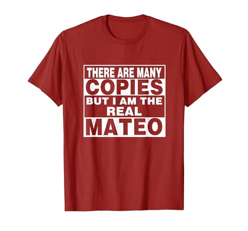 I Am Mateo - Camiseta Divertida para Regalo, diseño de Texto Camiseta, Hombre, Arándano, S