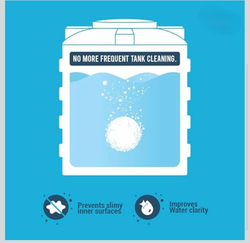 Image of EVERSYS Chlorine Tablets for Water Tank Purification | 50 Tablets for 50,000L | Waters Cleaning Tablet for Safe Drinking Water | Tank Cleaning & Disinfection Tablets for Home Use