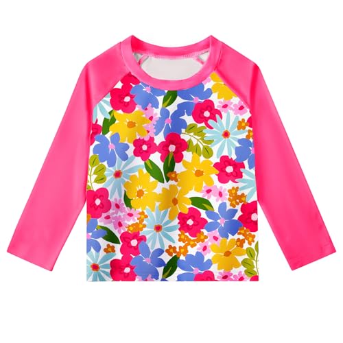 Girls Kids Rash Guard Sets 3 Pieces Tankini Bathing Suit Swimwear Long Sleeves Swimsuit for 3-8 Years2