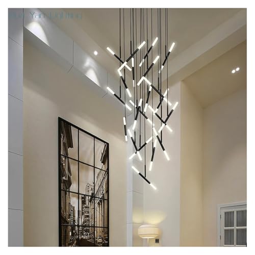 Suspension lumineuse LED salon moderne 6 têtes plafonnier design