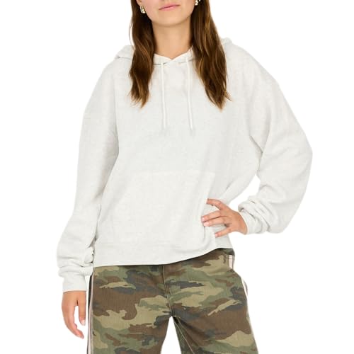 Sweat oversize Forever 21 pull-over en polaire pour femme avec poche kangourou et capuche