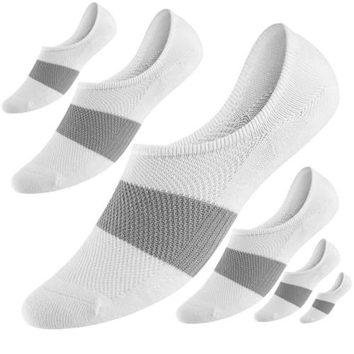 Image of No Show Socks for Women&Men,Low Cut Cotton Athletic Socks with Non Slip Grips,Arch Support,Moisture Wicking 6 Pack
