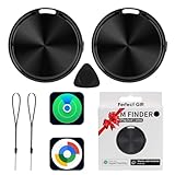 GPS Airtag Android & iOS Traceur Compatible avec Apple Find My et Android Google Find Hub, Smart Tracker Tag Lot de 2, Traceur Bluetooth pour Valises véhicule Portefeuilles Clés Bagages Sacs
