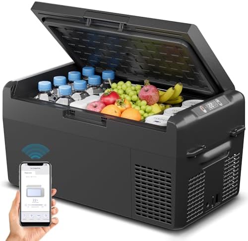 12 Volt Refrigerator - 21QT(20L) Portable Freezer, Electric Coole...