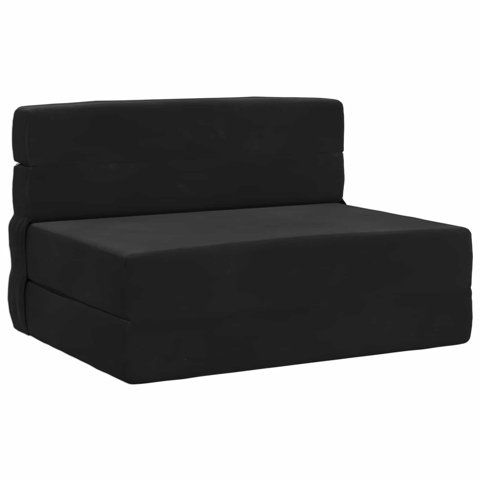 Hothingwell Składana sofa do spania czarna 70 x 72 x 60 cm tkanina poliestrowa
