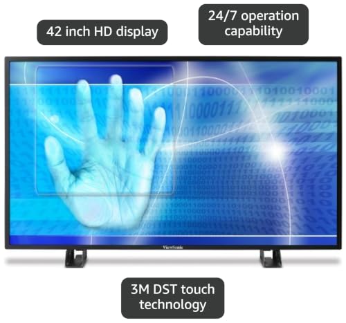 Image of Viewsonic CD4230T 42-Inch 1366x768p HD Commercial Display with 3M DST Dispersive Touch Panel Integration, Black