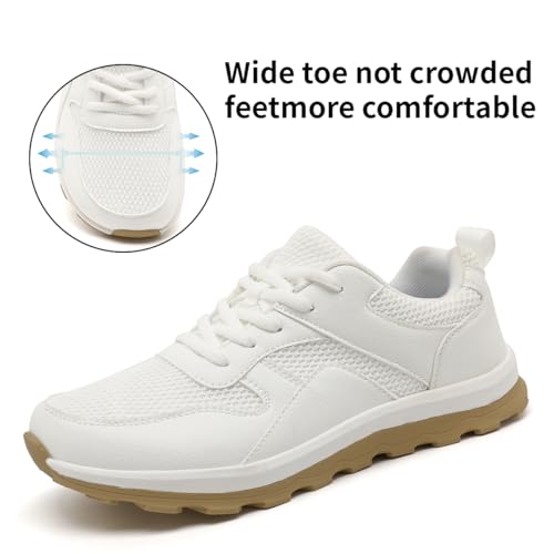 Image of Mens Walking Shoes Slip On Sports Sneakers Tennis Workout Athletic Camp Fitness Flat Sole Running Jogging Breathable Anti-Slip Outdoor Fashion