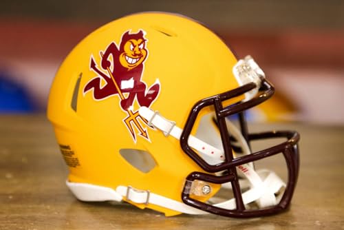 Riddell NCAA Arizona State Sun Devils Matte Yellow Sparky Speed Mini Football Helmet