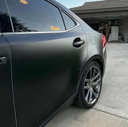 Image of WISDOM Matte Black Vinyl Wrap Sheet for Car & Bike Self Adhesive Vinyl Wrap Sticker & Decal Roll Film for Auto Car Vehicle and Motorcycle (18x178 Inch, Black Matte)