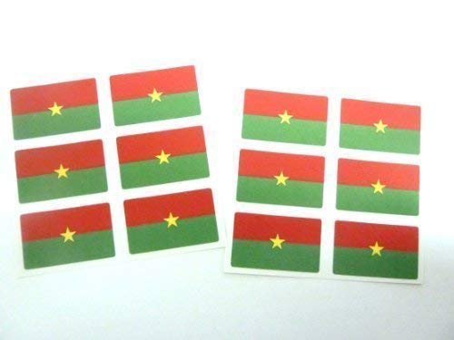 Mini Aufkleber Set – 12 Stück Mit Kambodschanischer Flagge, 33x20 Mm, Selbstklebend