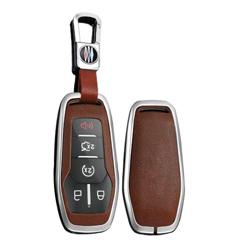 Coque de clé Ford Explorer Mustang Lincoln MKC - Étui de protection portable pour clé 5 boutons