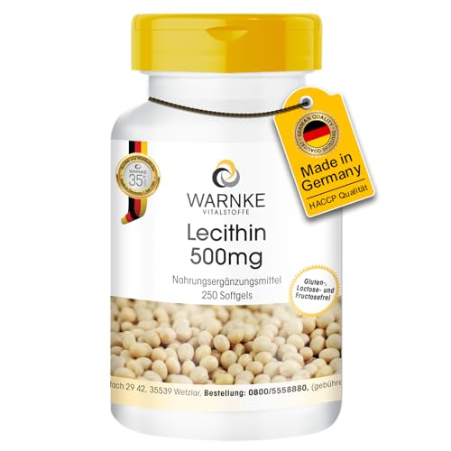 WARNKE VITALSTOFFE Lecithine 500mg - van soja - GGO-vrij - hoge dosis