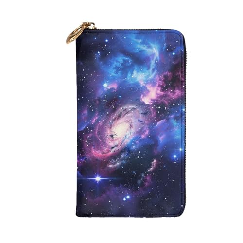 Universe Galaxy Star Space Printed Long Wallet for Women Men Cute PU Leather Wallet with Coin Purse and Credit Card Holder2