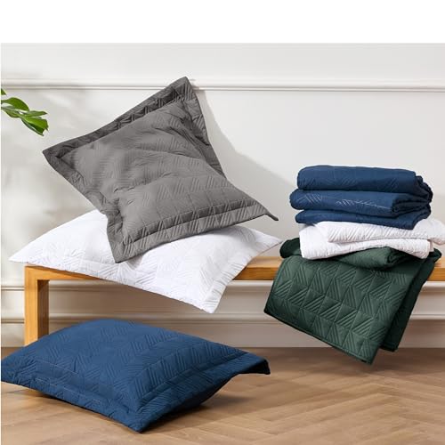 Image of Bedsure Twin Quilt Bedding - Soft Ultrasonic Twin XL Bedspread - Dark Green Coverlet Quilted Bedding - Lightweight All-Season Comforter for All Seasons, 68x86 Inch