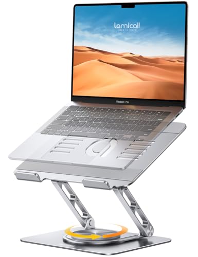 Lamicall Adjustable Aluminum Laptop Stand with 360° Rotation