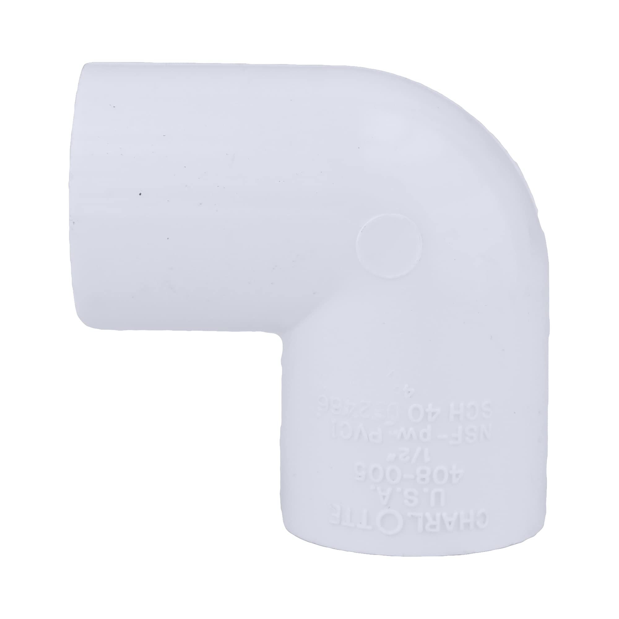 Charlotte Pipe 1/2 Inch Schedule 40 90 Degree ELL FPT X FPT PVC Fitting - 25 Piece Box