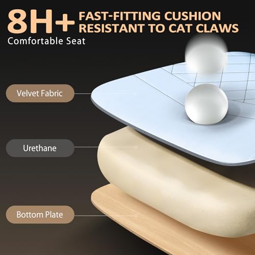 Image of GTPLAYER Gaming Chair with Footrest, Big and Tall Game Chair High Back Computer Office Chair with Lumbar Support for Adults, Ergonomic Swivel Games Chair with Cushion Gaming, Fabric Light Blue