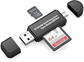 USB 2.0 Card Reader Micro USB OTG Adapter Portable Memory SD Card Reader High-speed SD/Micro SD Card Reader Memory Card Adapter Supports SD/Micro SD/TF/SDHC/SDXC/MMC Compatible with TV Laptop Samsung