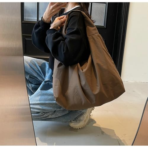 Slouchy Nylon Hobo Bags Women Underarm Shoulder Bag Crescent Crossbody Purses Trendy Large Travel Beach Tote Handbag3