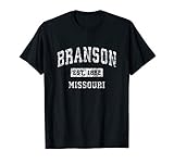 Branson Missouri MO Vintage Established Sports Design T-Shirt